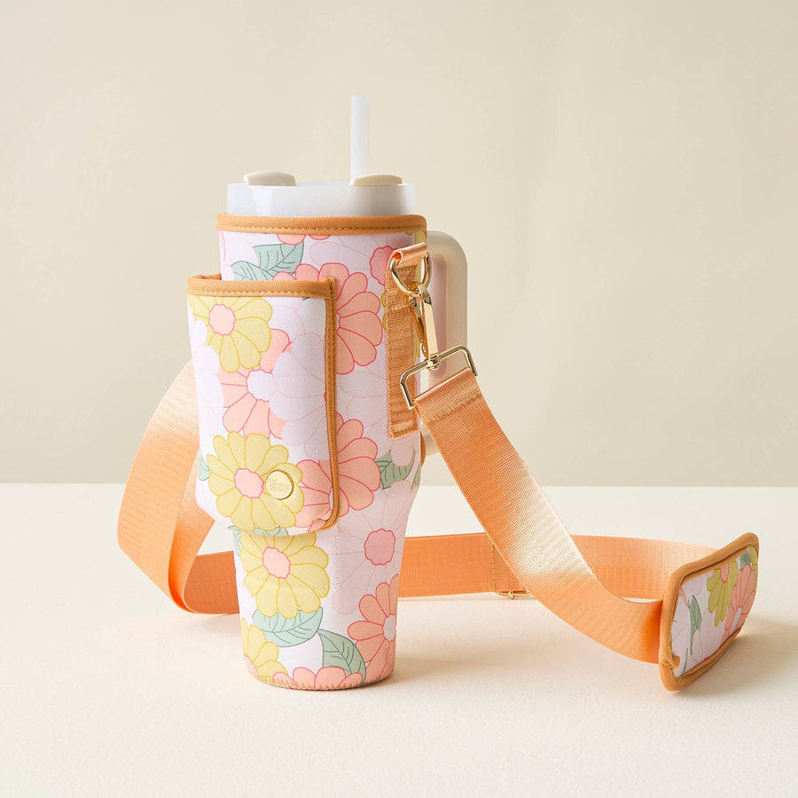 Tumbler Sling-Daisy Craze Peach