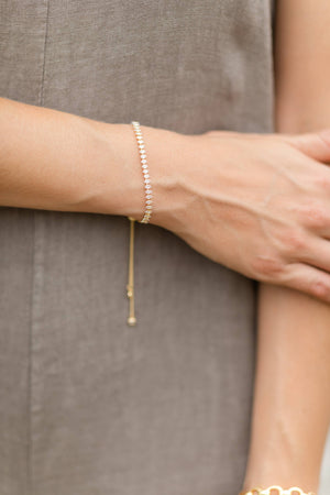 Pulley Tennis Bracelet: GOLD