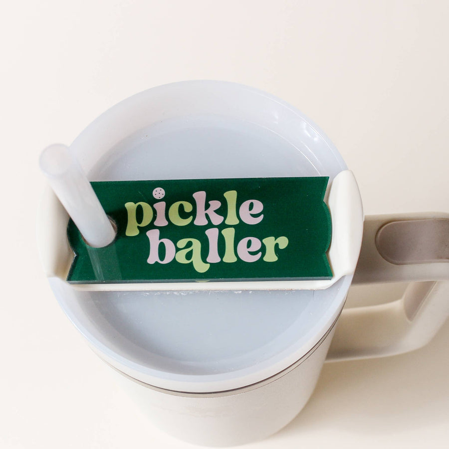 Tumbler Lid Tag-Pickleballer