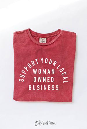 SUPPORT YOUR LOCAL WOMAN OWNED BUSINESS Mineral Graphic Top: M