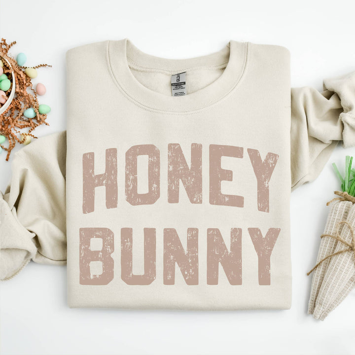 Honey Bunny Crewneck Sweatshirt, Easter Sweatshirt, Sand