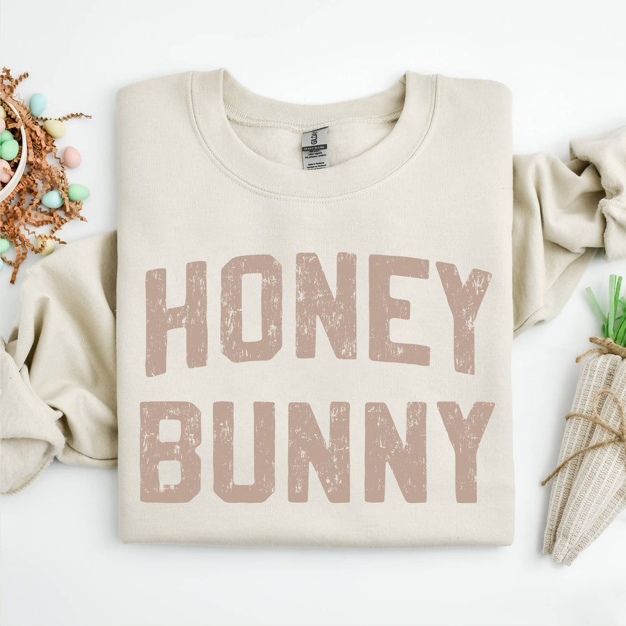 Honey Bunny Crewneck Sweatshirt, Easter Sweatshirt, Sand