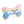 Pink Ombre Chewy Vuiton Bone Squeaker Dog Toy: Small / Mini