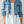 Utility Cropped Drawstring Hem Stand Collar Denim Jacket