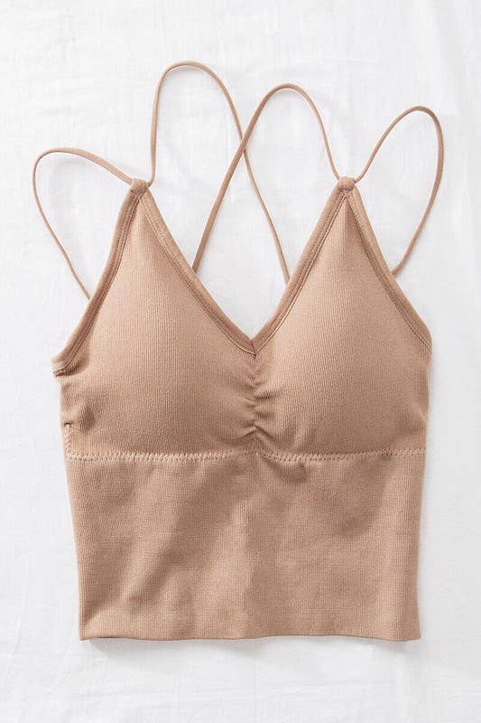 RIB KNIT BRA TOP