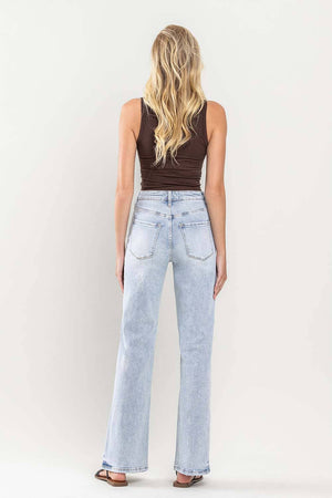 90'S VINTAGE SUPER HIGH RISE FLARE JEANS V3217: TENDER / 25