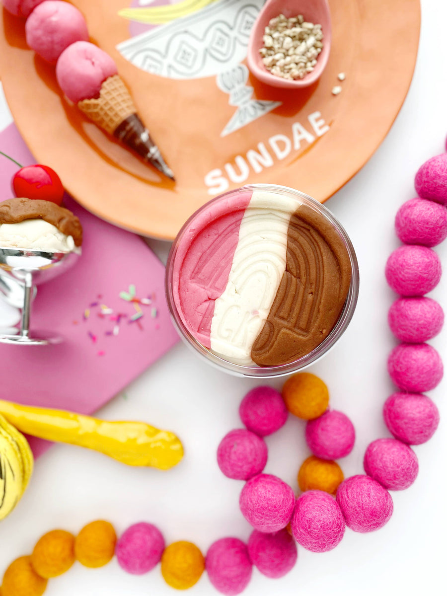 Ice Cream (Neapolitan) Play Dough Kit