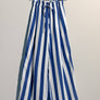 Striped Wide-Leg Boho Maxi Linen Pants for Summer