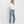 HIGH RISE DISTRESSED HEM CROP STRAIGHT JEANS BLINK / 27