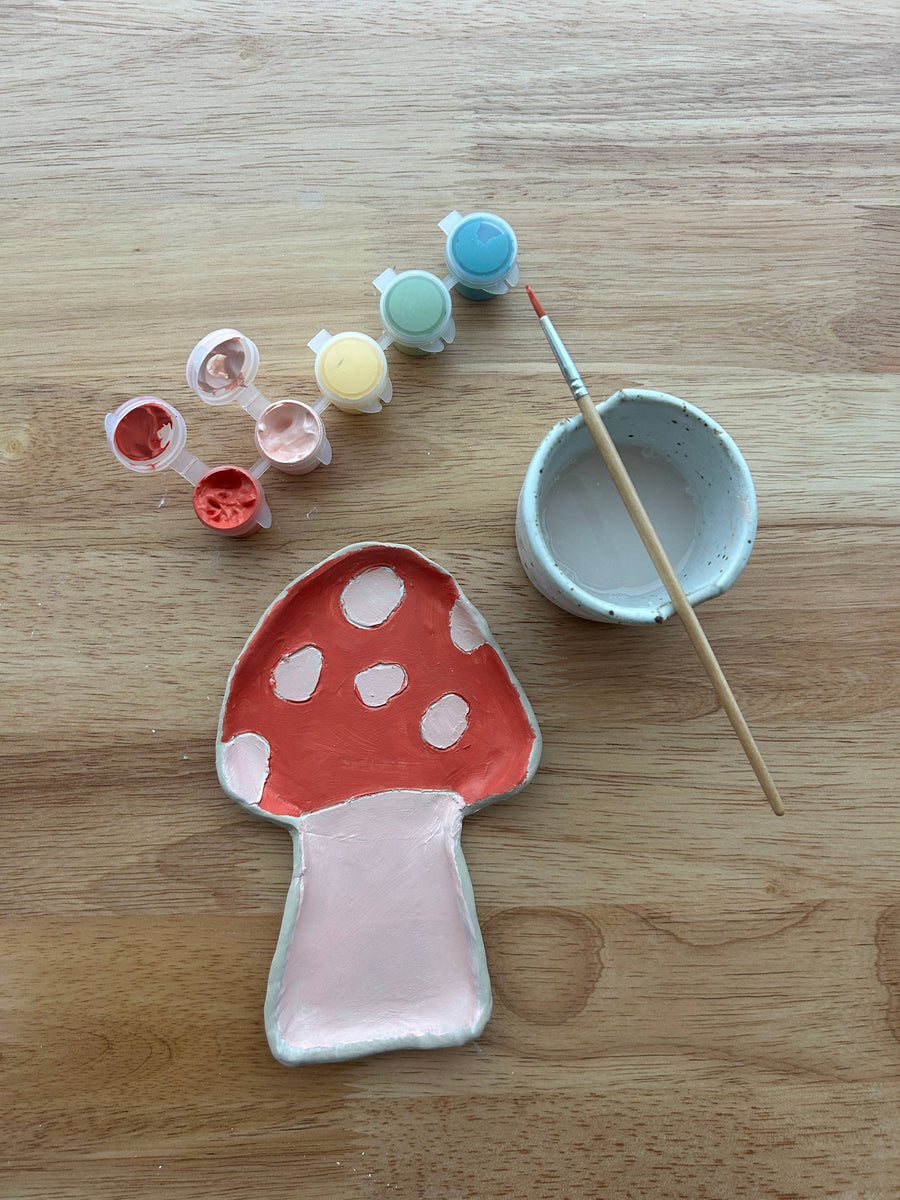 DIY Air Dry Clay Kit- Make Your Own Mushroom Dish