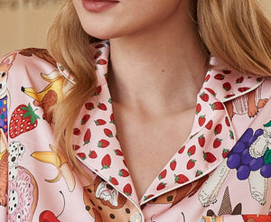 Dessert and Dog Print Pajamas