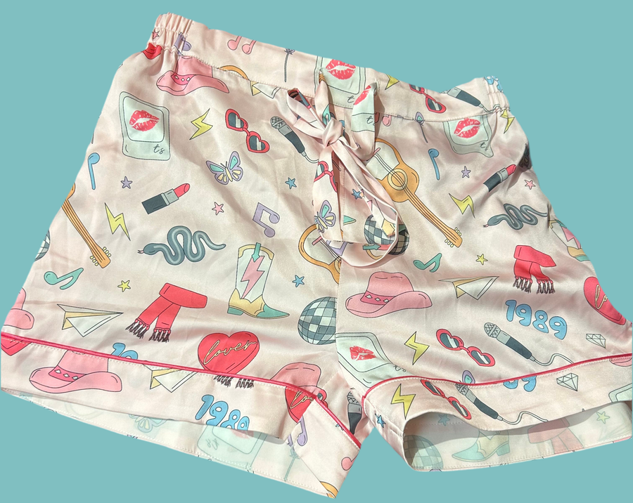 Satin Swiftie Pajama Set, Pink