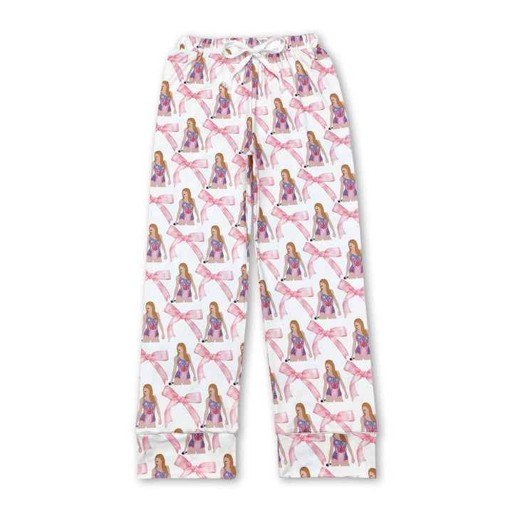 Pink Bow - Taylor Swift Adult Pajama Bottoms