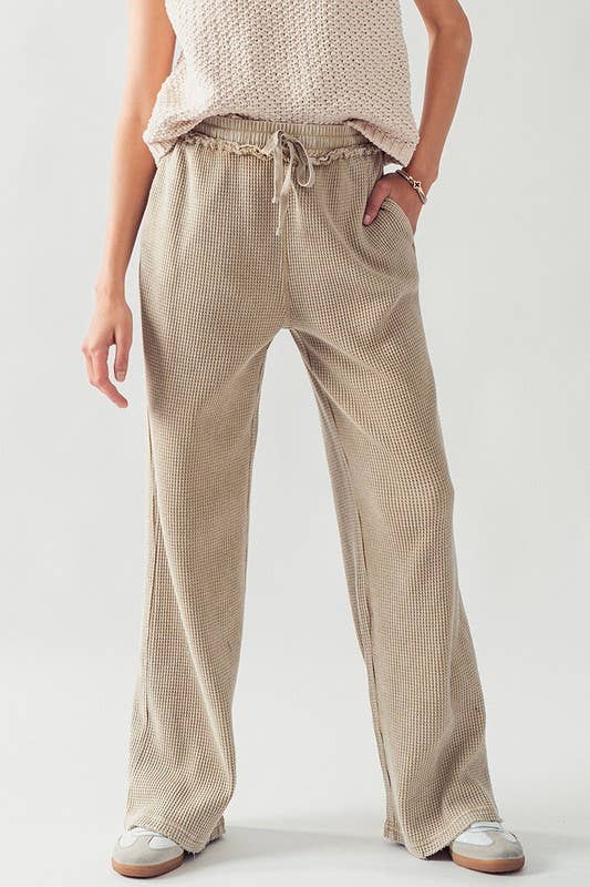 BRAY COZY COMFORT PANTS: TAUPE