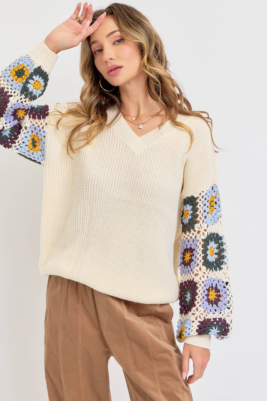 CROCHET PATCHWORK SWEATER