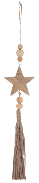 Star Holiday Icon Ornament w/ Beaded Tassel