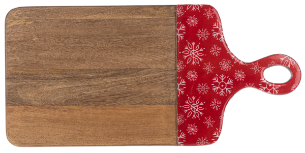 Red and White Snowflake Cutting Board