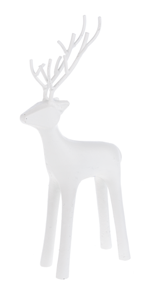 Large Cast Deer (white)