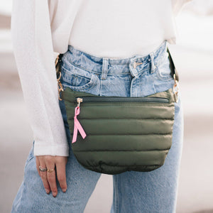 Jolie Puffer Belt Bag: Pink