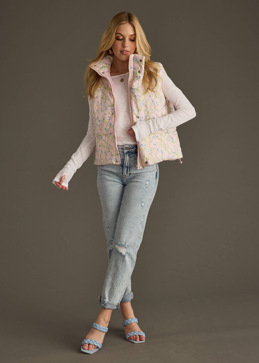 Light Pink Floral Vest