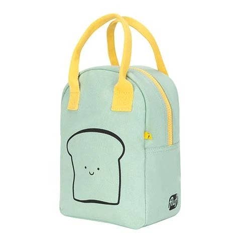 Zipper Lunch Bag - Happy Bread / Mint