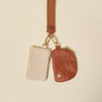 Dynamic Duo Pouch Luxe Wristlet–Brown