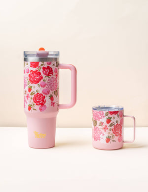 14 oz Insulated Mug-Rose Garden