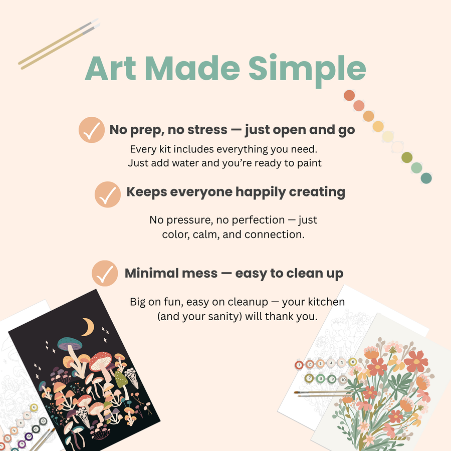 Vibrant Butterflies Meditative Art Paint by Number Kit