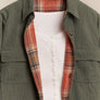 Reversible Corduroy and Plaid Button Down Shirt