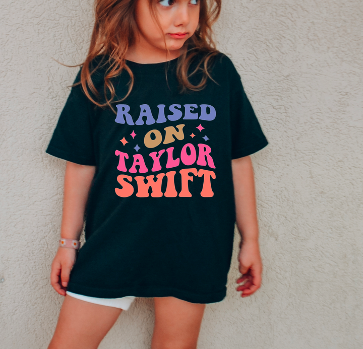 YOUTH Raised On Taylor Swift Graphic Tee Kids T-Shirt