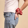 Ruffle Up Scrunchie-Strawberry Fields