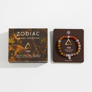 Zodiac Crystal Bead Bracelet Collection: Fire