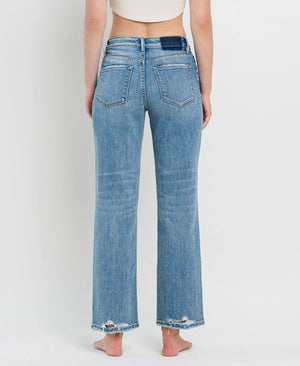 Vervet Kendyl Dad Jeans HIGH RISE DISTRESSED SLIM WIDE JEANS