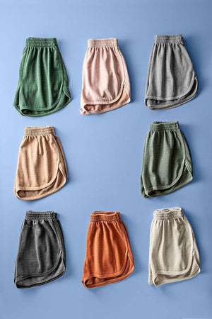 ALYSSA CASUAL COMFORT DOLPHIN SHORTS: TIMELESS TAUPE