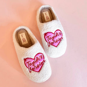 Taylor Swift Themed Plush Slippers - Perfect Gift for Fans