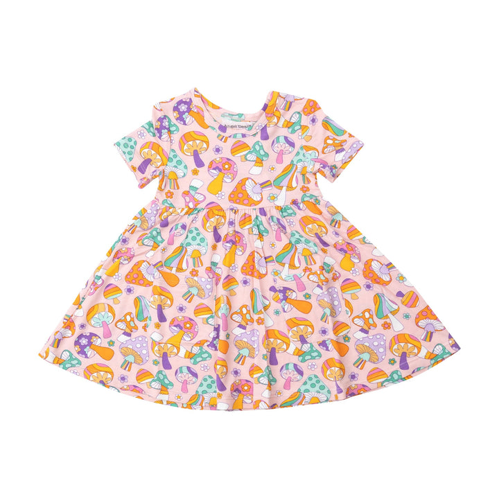 Flower Power Mushroom Twirly Dress 2T