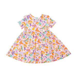 Flower Power Mushroom Twirly Dress 5