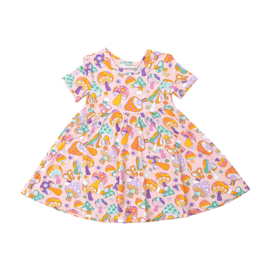 Flower Power Mushroom Twirly Dress 6-12M