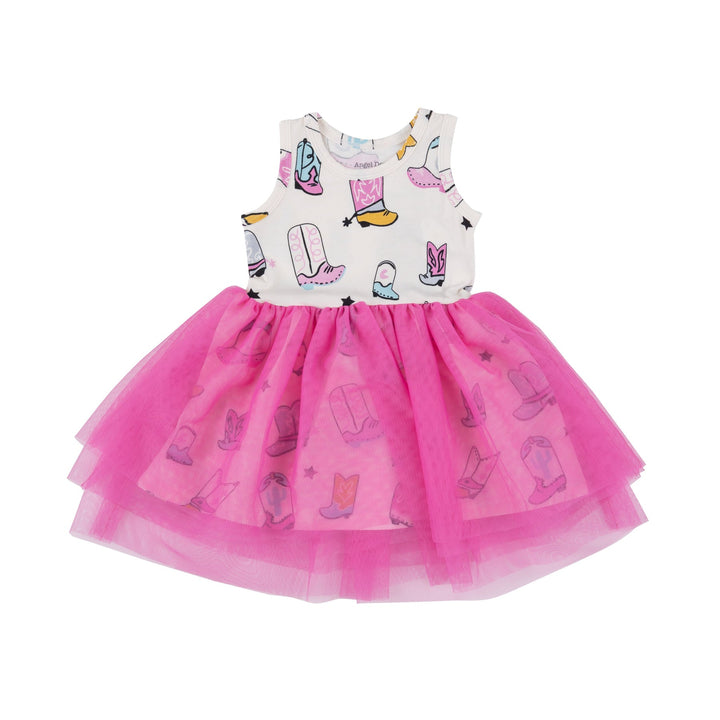 Boots Twirly Tank Tutu Dress 4T