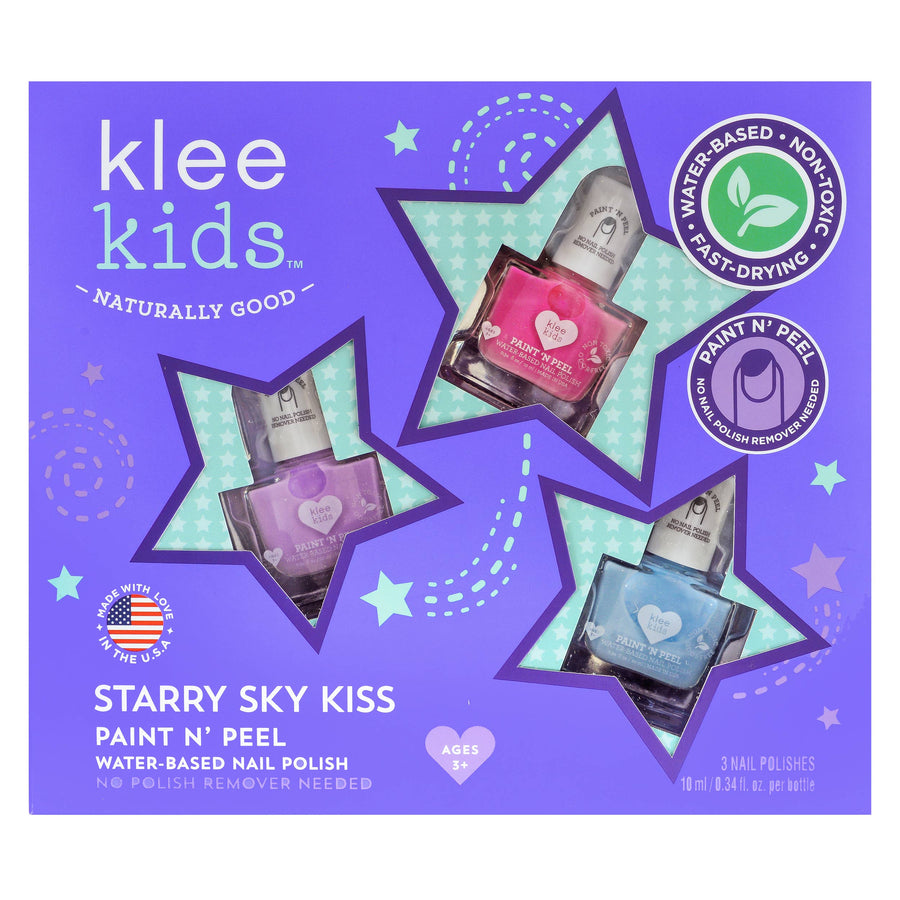 Klee Naturals - Starry Sky Kiss - Klee Kids Water-Based Nail Polish Set