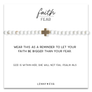 Faith Over Fear Cross Bracelet, 4mm-Howlite