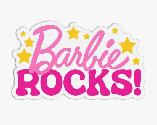 Barbie Rocks Textured Sticker