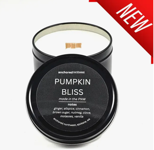 Pumpkin Bliss Wood Wick Travel Soy Candle 6 oz.