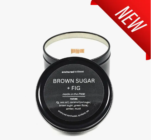 Brown Sugar + Fig Wood Wick Travel Soy Candle 6 oz