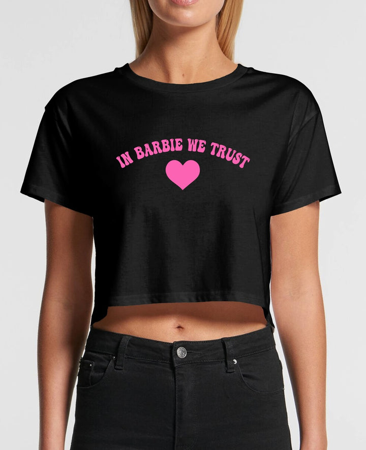 In Barbie We Trust Black T