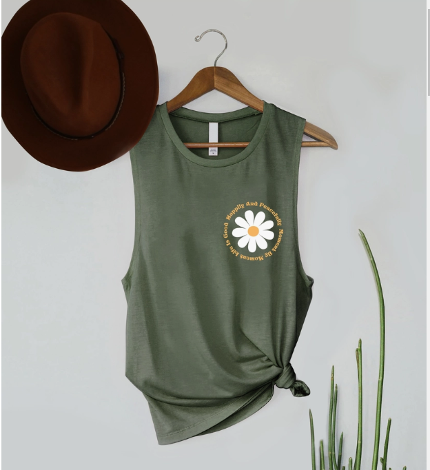 Moment by Moment Military Green Tank Top - Life is Good