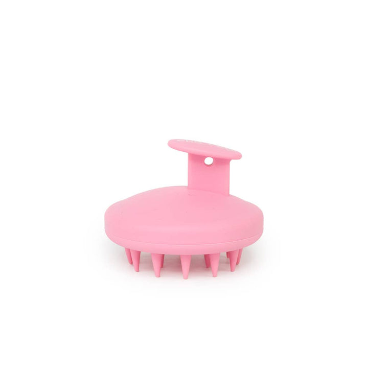 Round handheld silicone scalp massager: Blossom