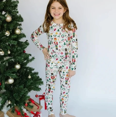 Mary Square Kids 2 Piece Nutcracker Pajama Set