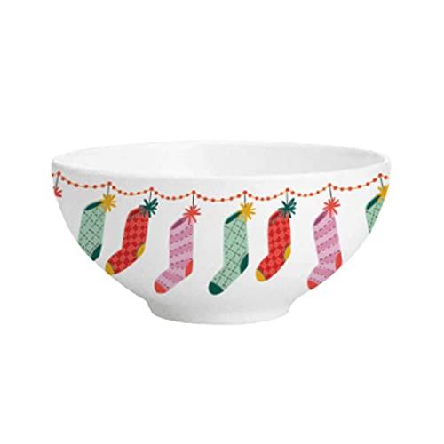 Mary Square Hanging Colorful Christmas Stockings 4 x 2 Ceramic Serving Bowl